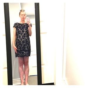 Navy Lace Cocktail Dress